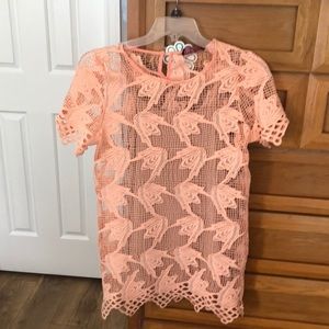 Brand NWT Peach Crochet Dress.. never worn!